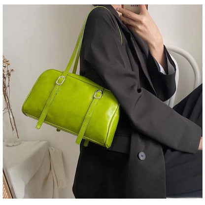 PU armpit bag women 2024 new fashion shoulder bag small armpit bag French stick bag elegant bag