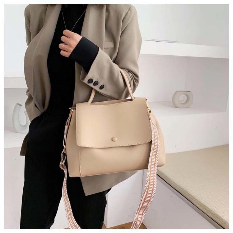 Fashion Versatile Women's Bag 2024 New Leather Simple Handbag Single Shoulder Crossbody Bag Large Capacity Women's Bag Premium Women's Handbag