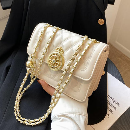 Fashionable cross bag women's 2024 new style elegant temperament versatile shoulder bag high sense hot selling cross bag small square bag chain bag