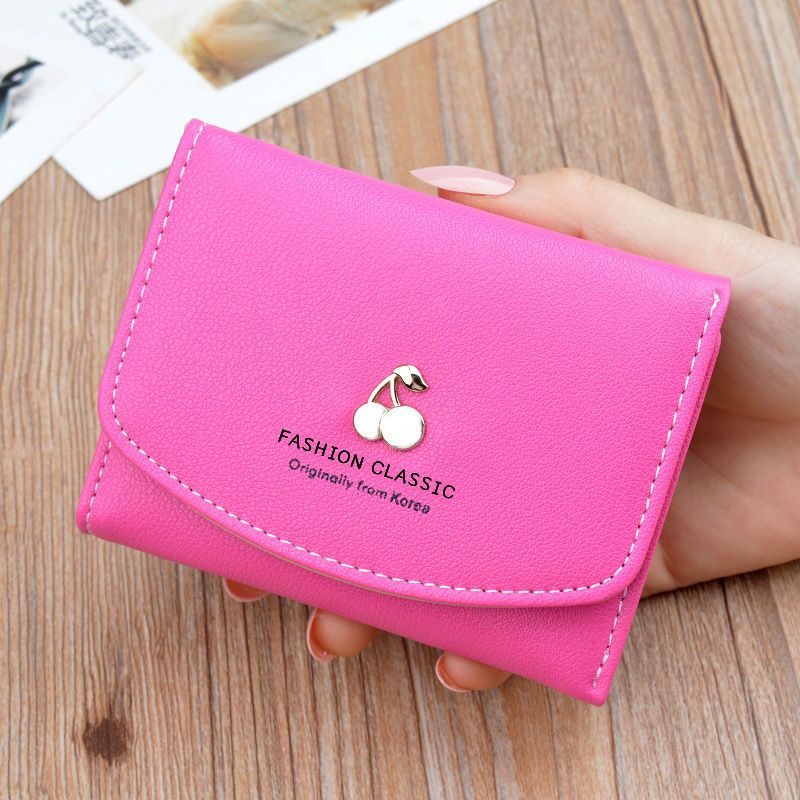 Women's Wallet Women's Short Cute Mini Zero Wallet Student Thin Fashionable Soft Leather Wallet Wallet Trend