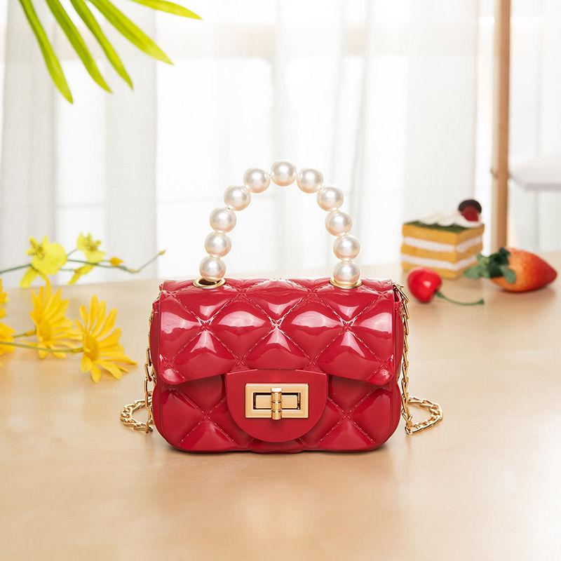 Mini Bag Women's 2024 New Women's Bag Crossbody All-Matching New Mini Jelly Bag Pearl Tote