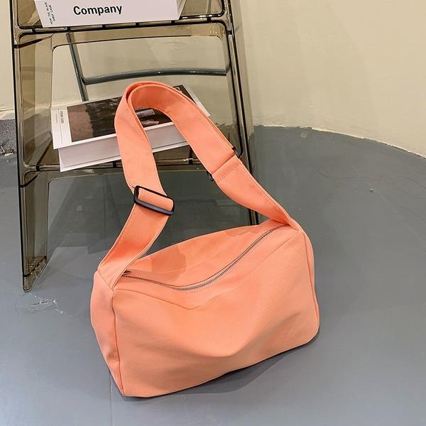 Casual simple single room canvas bag Japanese sports and leisure nylon messenger bag female 2024 new large-capacity canvas bag student shoulder bag