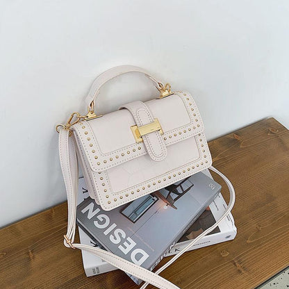 High-End Western Style Small Bag for Women 2024 New Korean Style Versatile Textured Crossbody Bag Fashionable Portable Small Square Bag