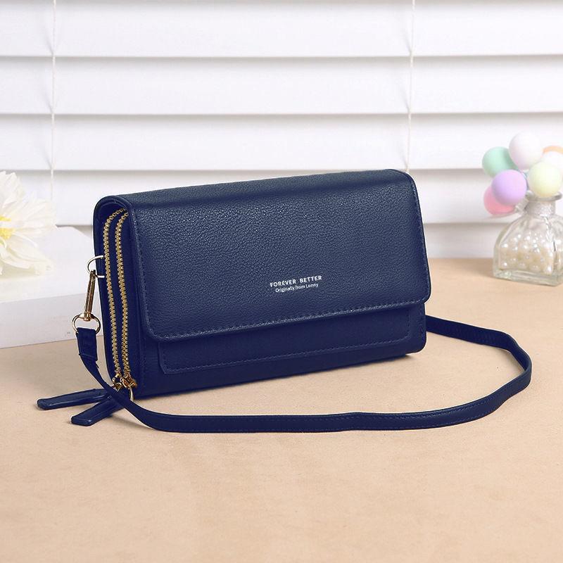 2024 new touch screen mobile phone bag Women's fashion Versatile one shoulder messenger bag Transparent mobile phone wallet