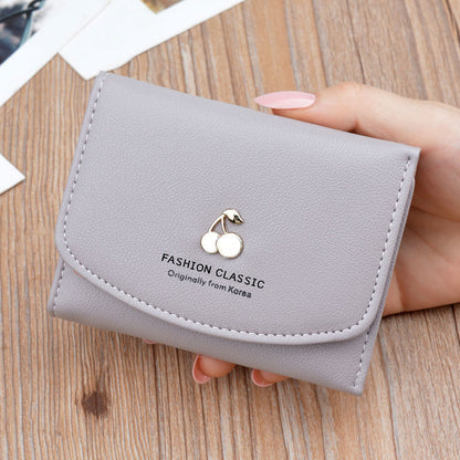 Women's Wallet Women's Short Cute Mini Zero Wallet Student Thin Fashionable Soft Leather Wallet Wallet Trend