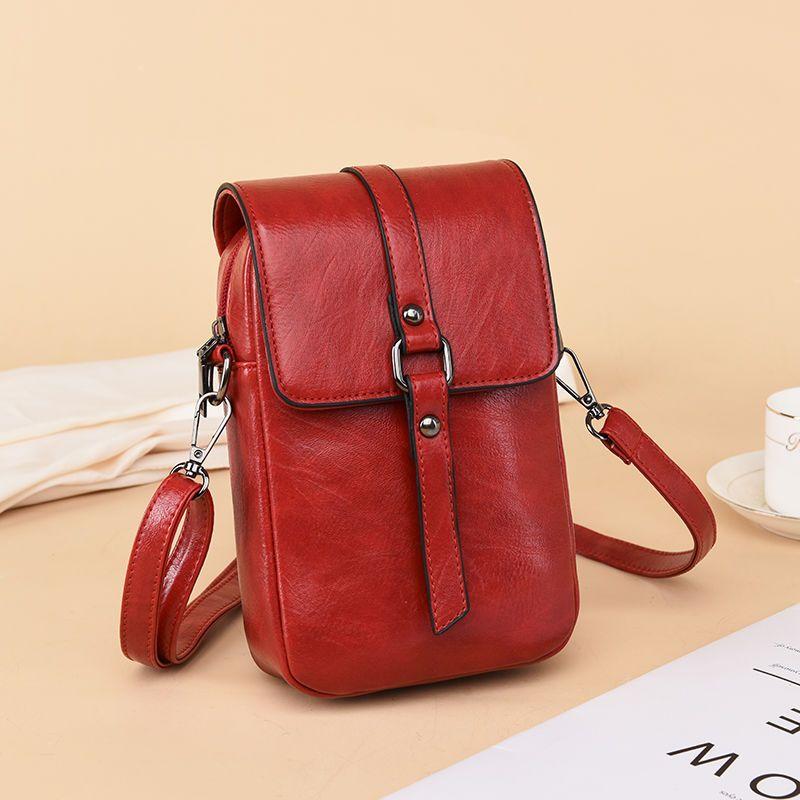 2024 New Versatile Retro Crossbody Small Bag Fashion Mini Shoulder Bag Simple and Magnificent Daily Versatile Mobile Bag Exquisite Multifunctional Solid Color Women's Bag