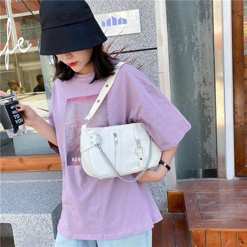 Fashion underarm bag 2024 new trend personality versatile one-shoulder messenger bag nylon cloth chain handbag women's high-quality underarm bag small bag