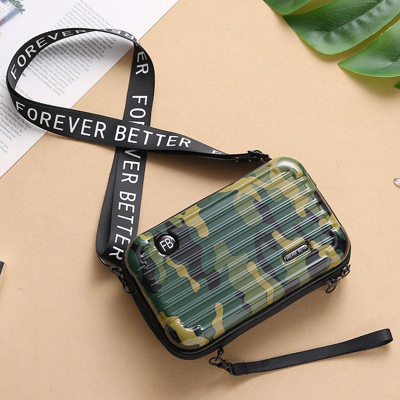 2024 New Luggage Women's Small Bag Crossbody Shoulder Personality Hand-Held Mini Suitcase-Style Small Square Box Bag