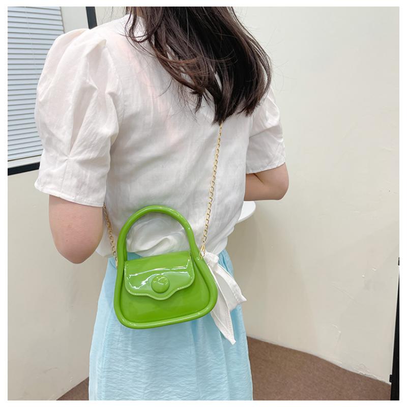 2024 new women's jelly bag small and delicate chain bag mini small bag portable one-shoulder messenger bag women's chain bag girl's advanced sense diagonal chain bag